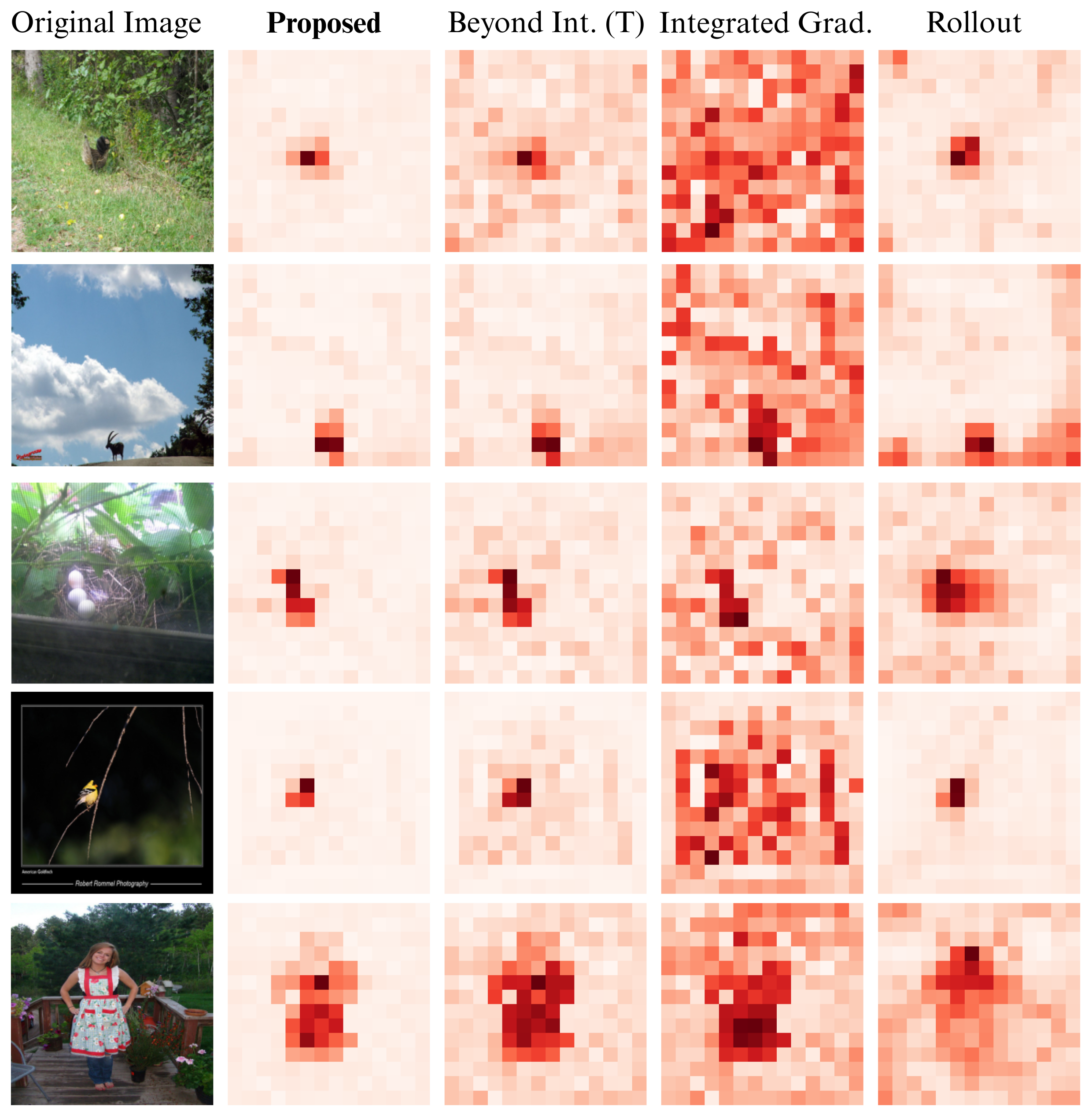 Qualitative comparison of generated heatmaps